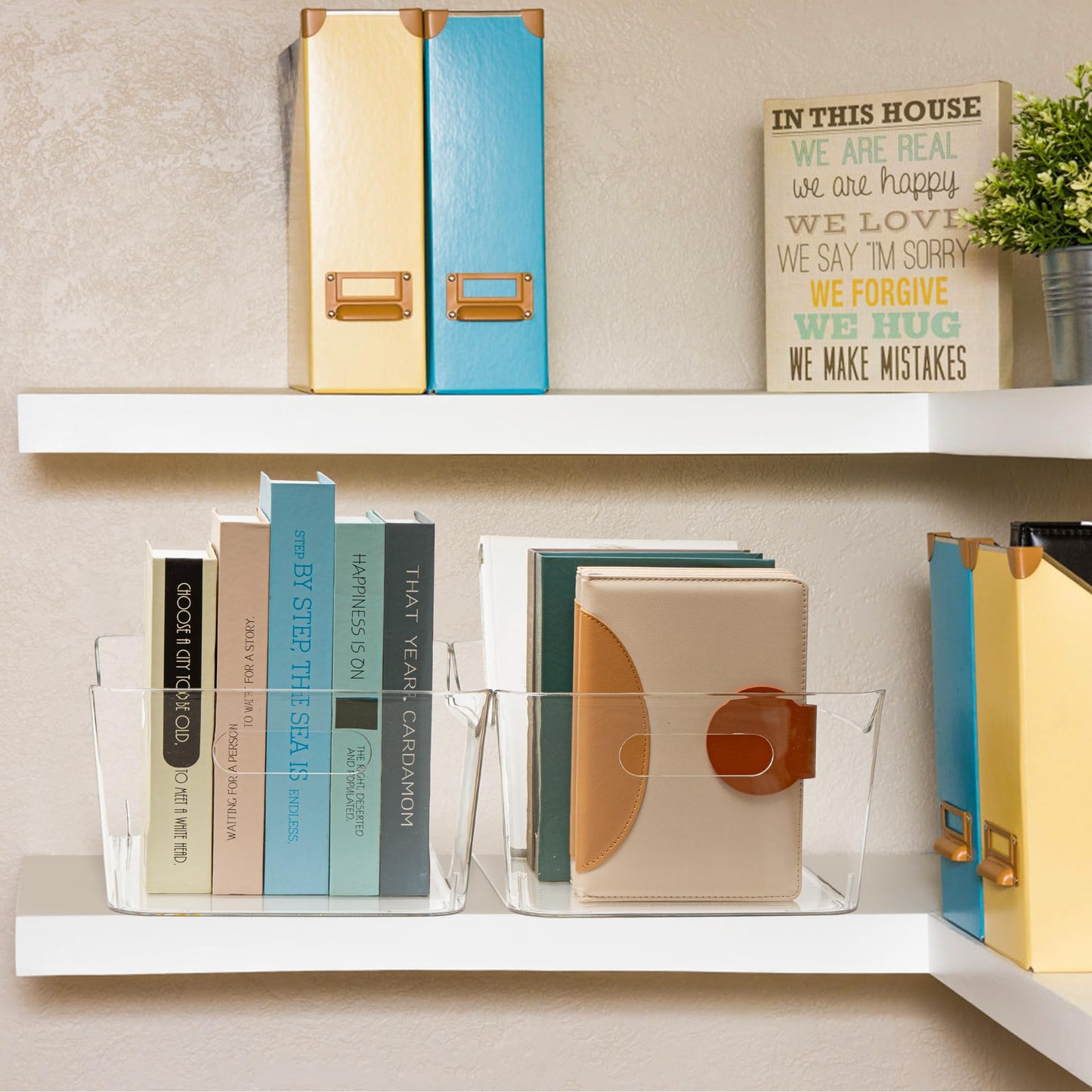 Plastic Storage Bins Multi-Use Pantry Organizer Clear Home Kitchen Storage Containers