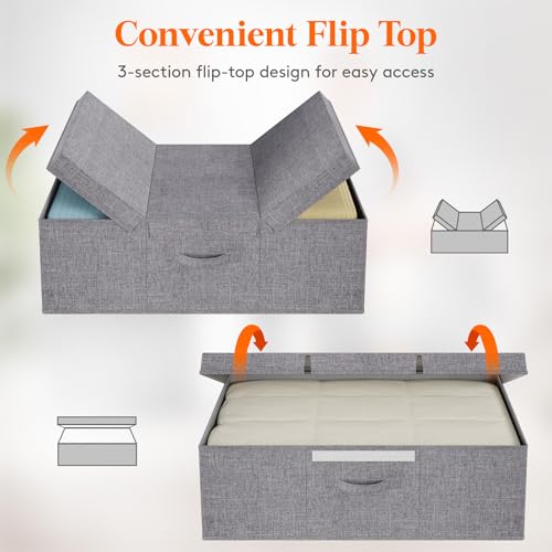 Under Bed Storage Containers Clothes Shoes Blankets Storage Organizer Drawer Bin with Lids
