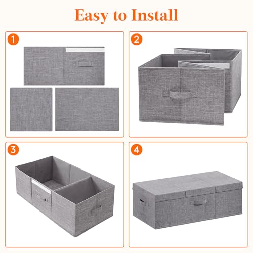 Under Bed Storage Containers Clothes Shoes Blankets Storage Organizer Drawer Bin with Lids