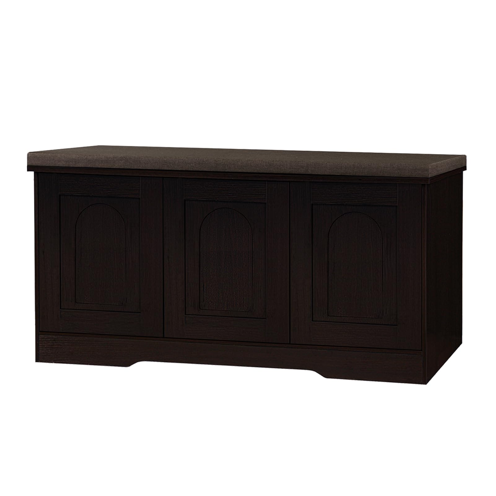 DINZI LVJ Shoe Bench, Entryway Storage Bench with Doors and Cushion,Parent