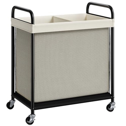 Rolling Laundry Hamper with Wheels Removable Liner Bag Laundry Sorter Clothes Hamper Cart Bedroom Bathroom Dorm Storage Organizer