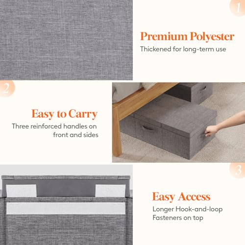 Under Bed Storage Containers Clothes Shoes Blankets Storage Organizer Drawer Bin with Lids
