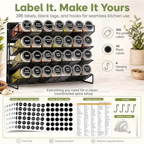 Magnetic Spice Storage Rack Organizer Fridge Kitchen Shelf