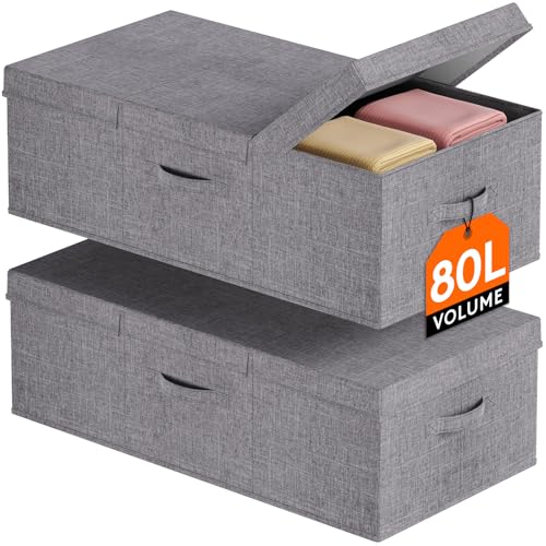 Under Bed Storage Containers Clothes Shoes Blankets Storage Organizer Drawer Bin with Lids