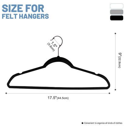 Velvet Hangers Non Slip Ultra Thin Space Saving Clothes Hangers Heavy Duty Closet Organizer Suit Shirt Jacket Hangers