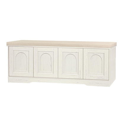 DINZI LVJ Shoe Bench, Entryway Storage Bench with Doors and Cushion,Parent