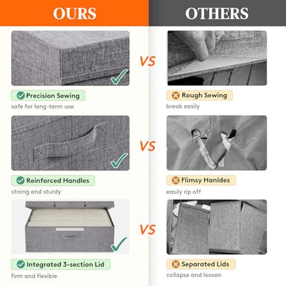 Under Bed Storage Containers Clothes Shoes Blankets Storage Organizer Drawer Bin with Lids