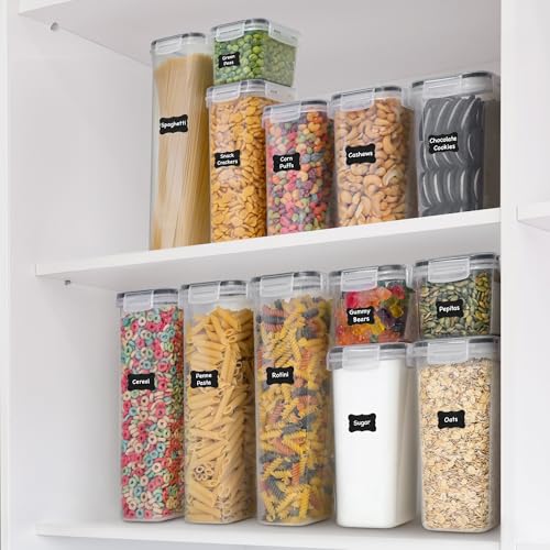 Airtight Food Storage Containers Set, 48-Piece with Lids, Labels