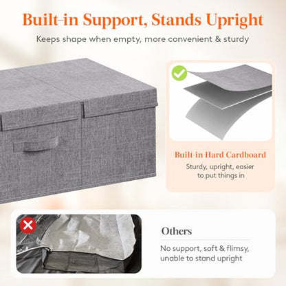 Under Bed Storage Containers Clothes Shoes Blankets Storage Organizer Drawer Bin with Lids