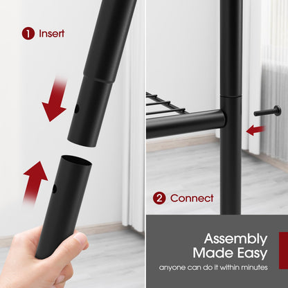 Metal Storage Shelves Space Saving Garage Kitchen Laundry Standing Organizer Rack with Leveling Feet