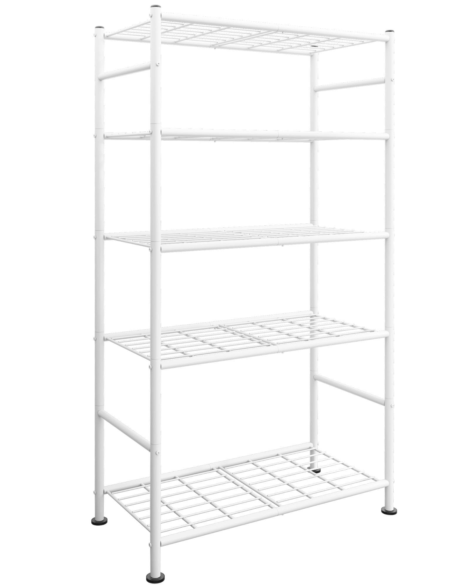Metal Storage Shelves Space Saving Garage Kitchen Laundry Standing Organizer Rack with Leveling Feet