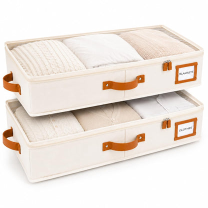 Under Bed Storage Box Drawer Organizer Large Clothes Blanket Shoes Storage Container with Lid Dark Gray