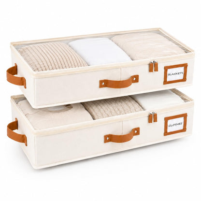Under Bed Storage Box Drawer Organizer Large Clothes Blanket Shoes Storage Container with Lid Dark Gray