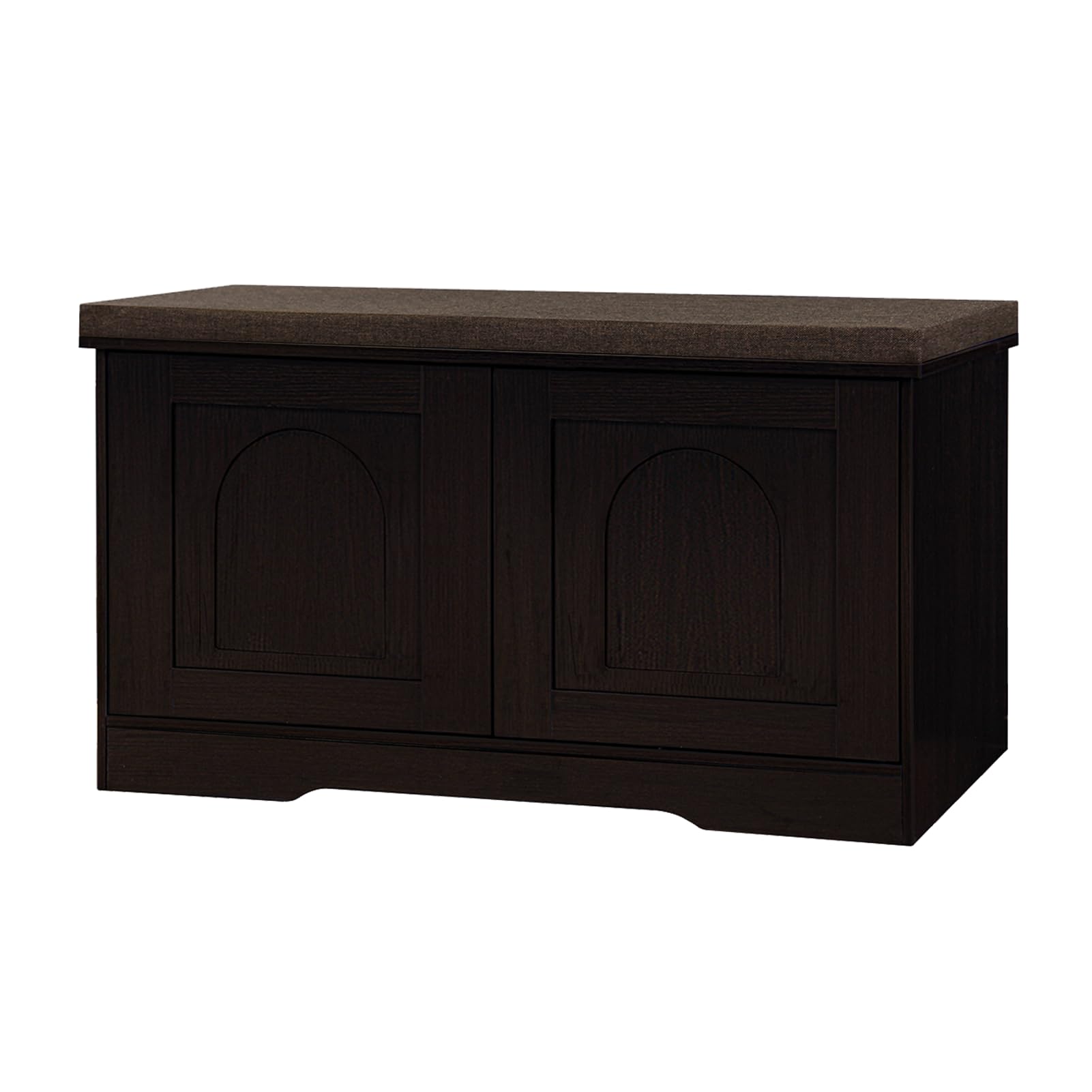 DINZI LVJ Shoe Bench, Entryway Storage Bench with Doors and Cushion,Parent
