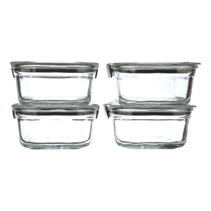 Glass Food Storage Containers Set of 9, Leak-Proof, BPA-Free, Clear