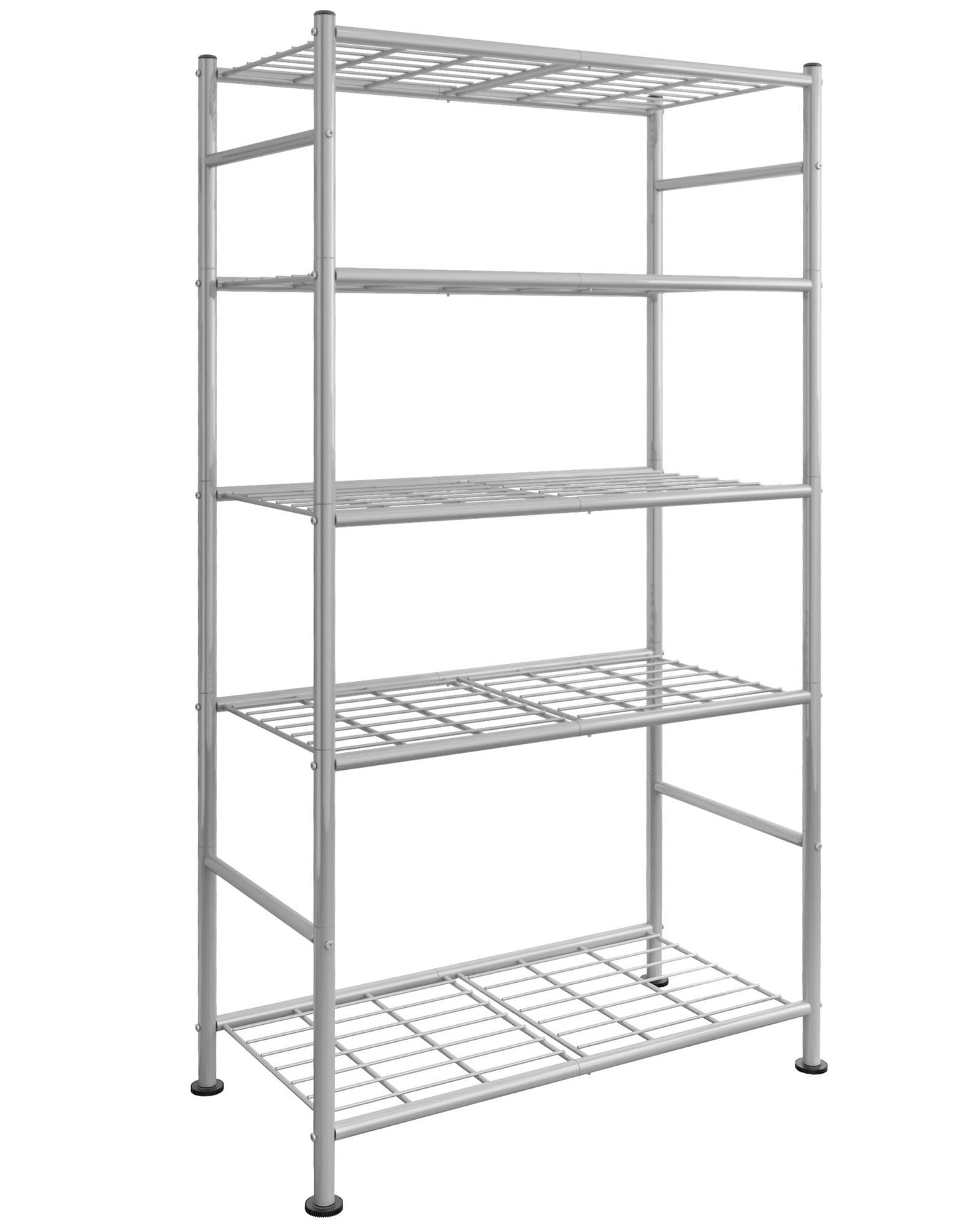 Metal Storage Shelves Space Saving Garage Kitchen Laundry Standing Organizer Rack with Leveling Feet