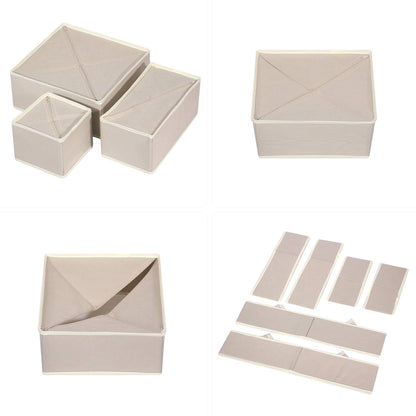 Foldable Drawer Organizer Clothes Storage Bins Fabric Closet Storage Boxes Set of 12