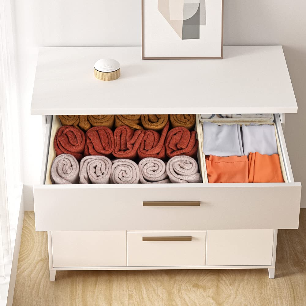 Drawer Organizer 12 Pack Foldable Fabric Closet Storage Bins Underwear Socks Bra Tie Organizer