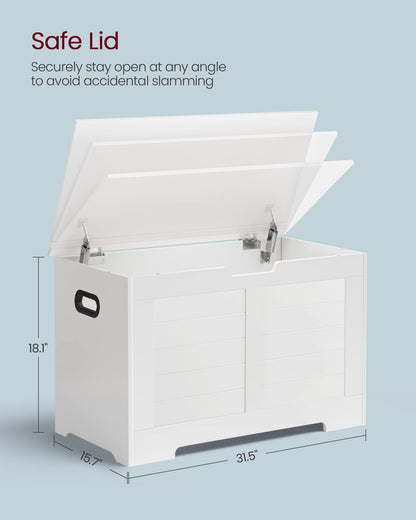 VASAGLE Storage Chest, Storage Trunk with 2 Safety Hinges, Storage Bench