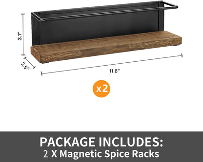 Magnetic Spice Storage Rack Organizer for Fridge Kitchen