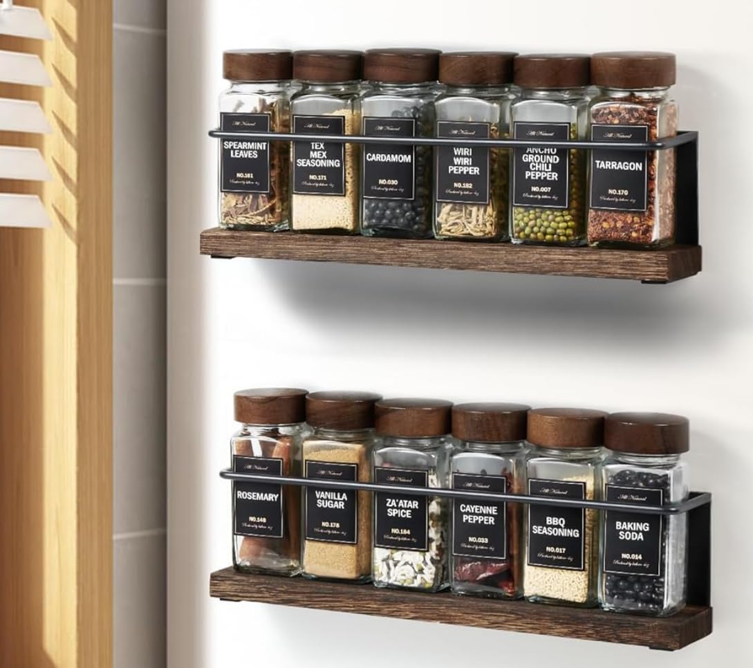 Magnetic Spice Storage Rack Organizer for Fridge Kitchen