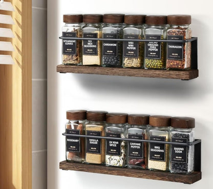 Magnetic Spice Storage Rack Organizer for Fridge Kitchen