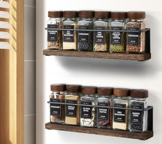 Magnetic Spice Storage Rack Organizer for Fridge Kitchen