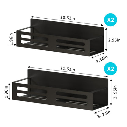 Magnetic Spice Rack for Refrigerator Metal Fridge Organizer Shelf