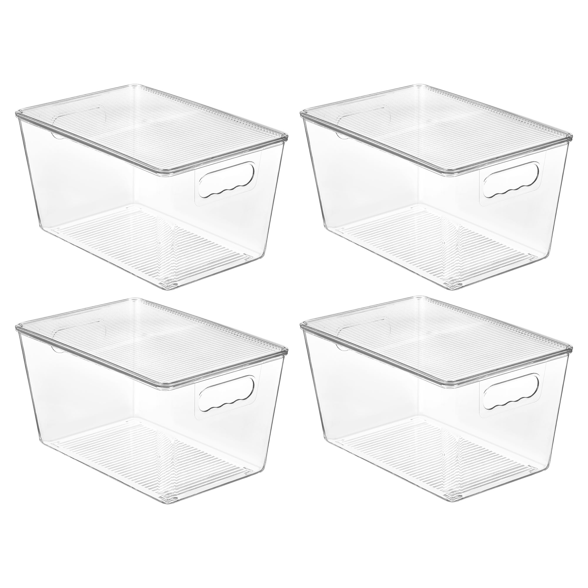 Stackable Storage Bins with Lids