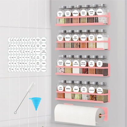 Magnetic Spice Rack for Refrigerator Metal Fridge Organizer Shelf