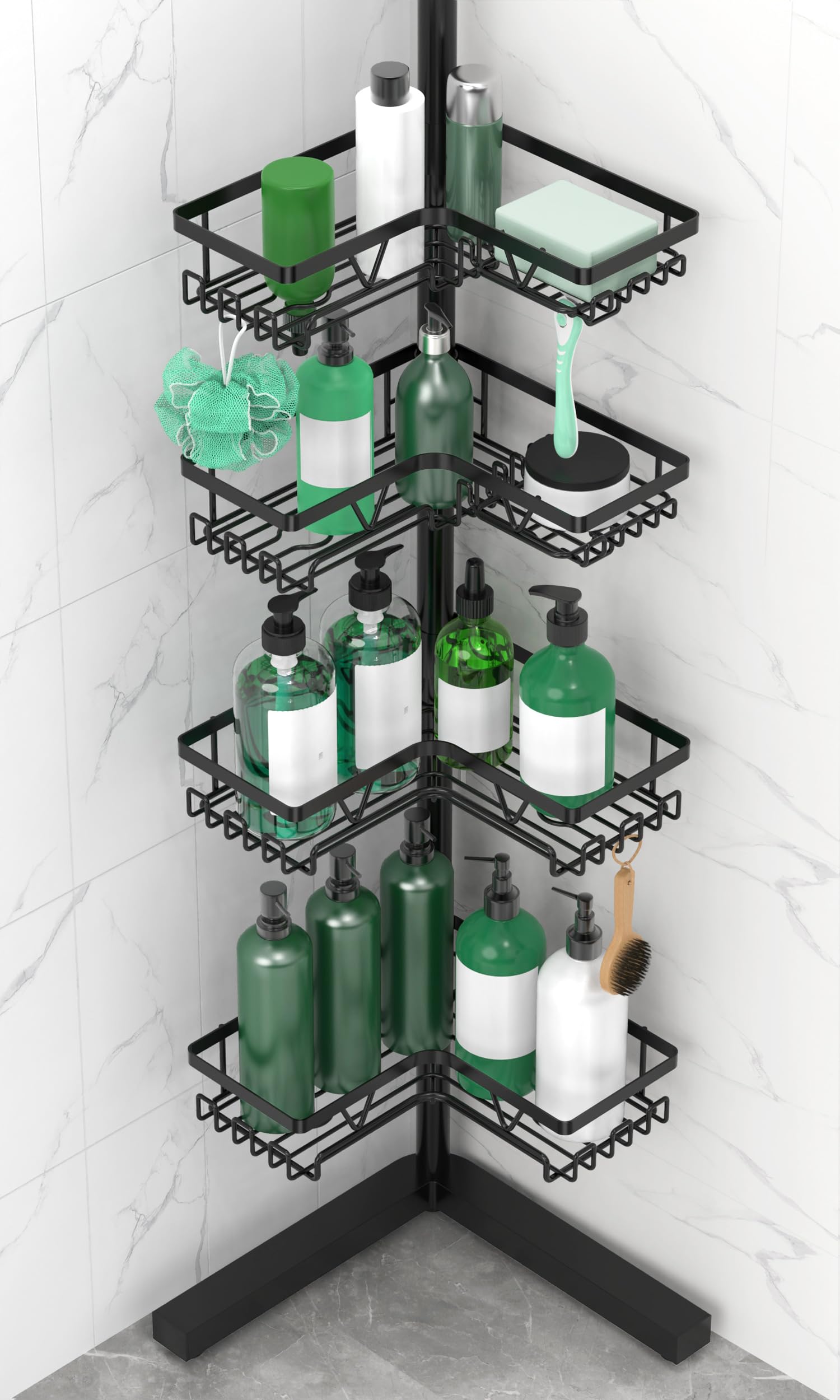 DAOYA Corner Shower Caddy Tension Pole
