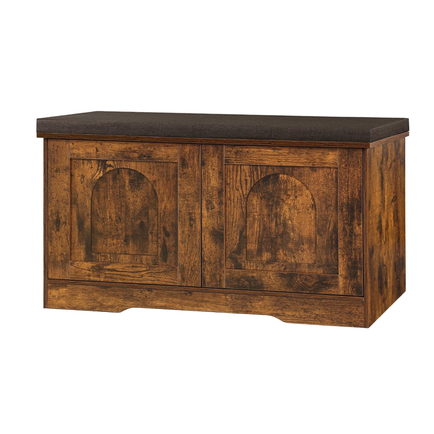DINZI LVJ Shoe Bench, Entryway Storage Bench with Doors and Cushion,Parent