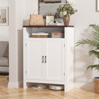 Shoe Cabinet with Doors 5 Tier Adjustable Shelves Entryway Storage Shoe Rack Cabinet