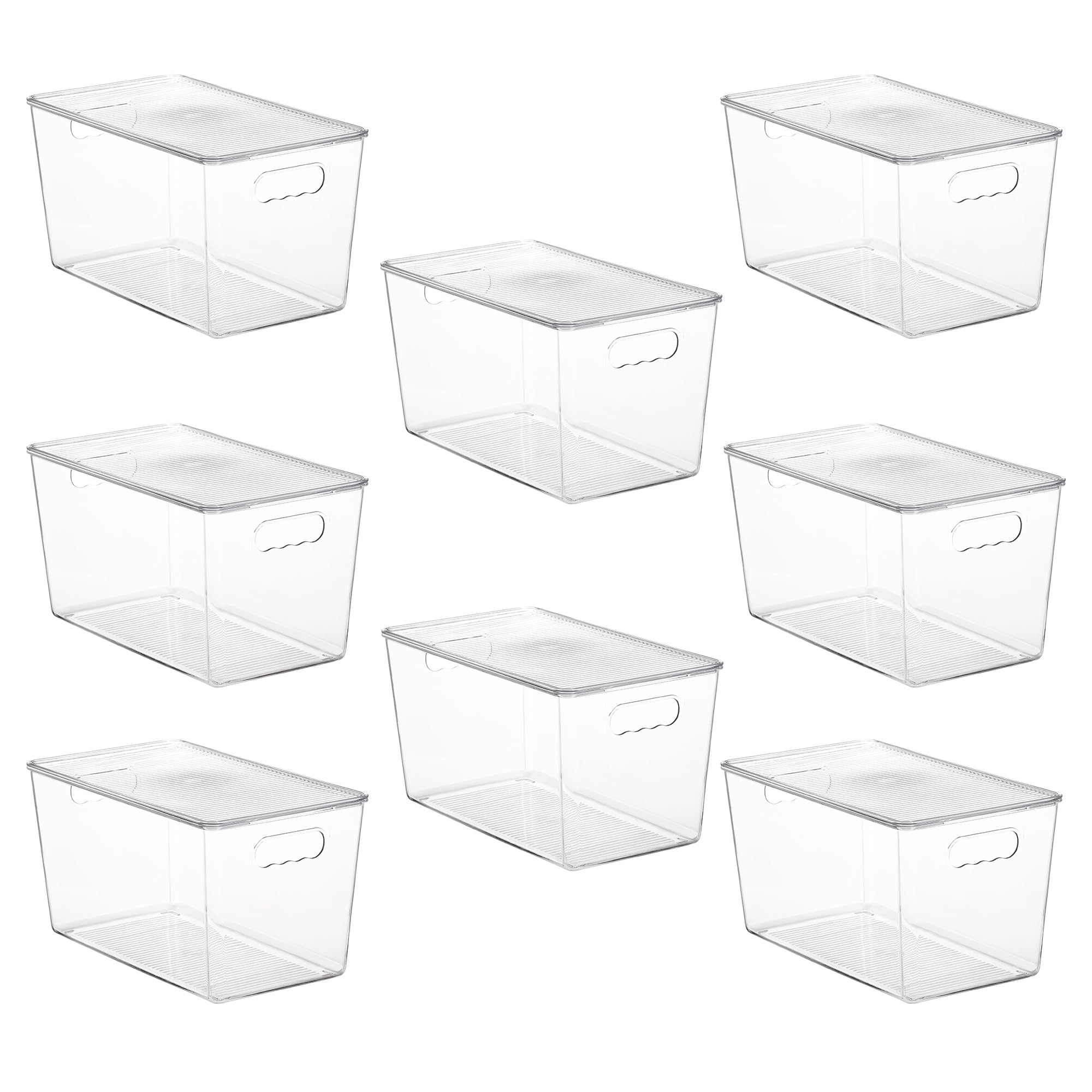 Stackable Storage Bins with Lids