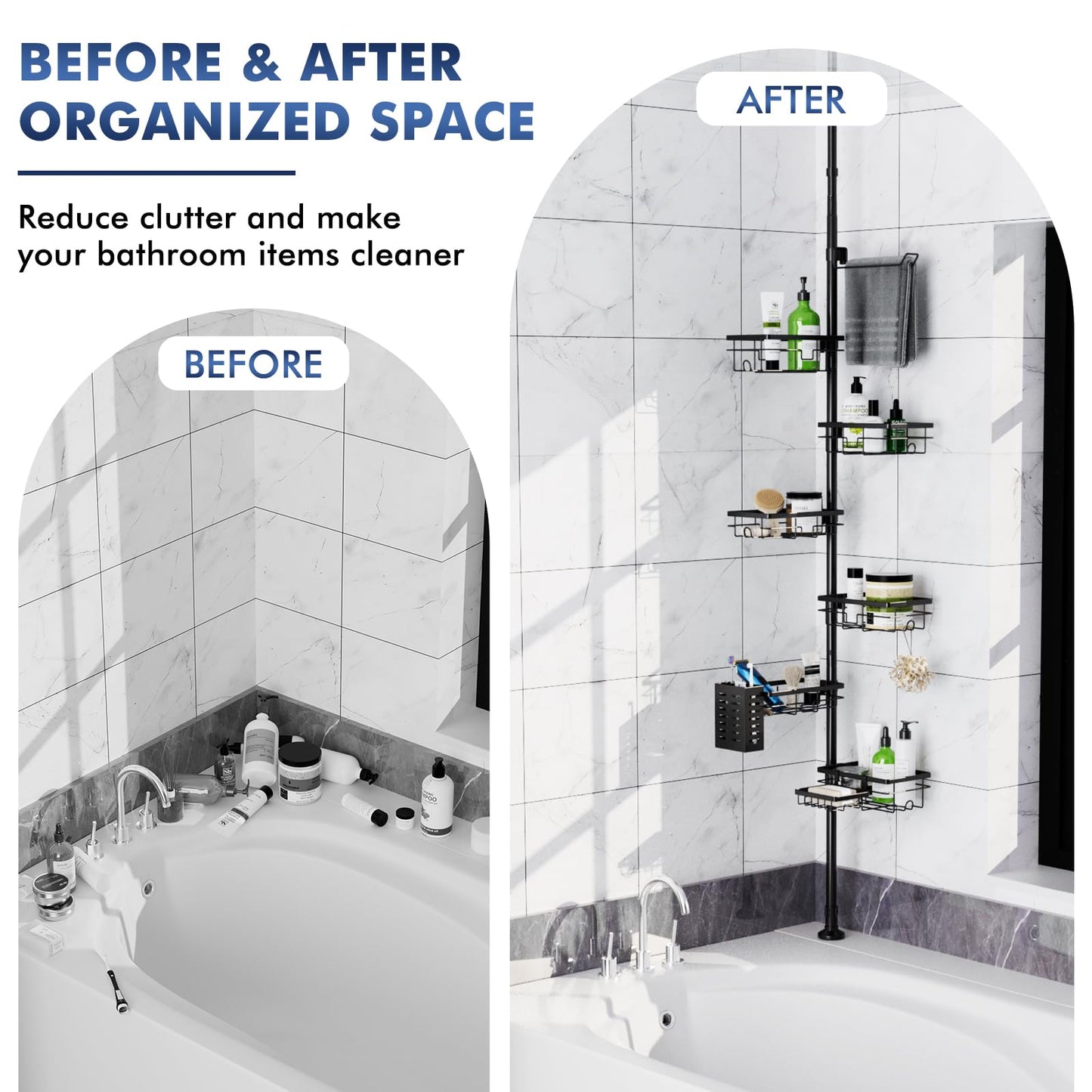 Vatex Corner Shower Caddy Tension Pole