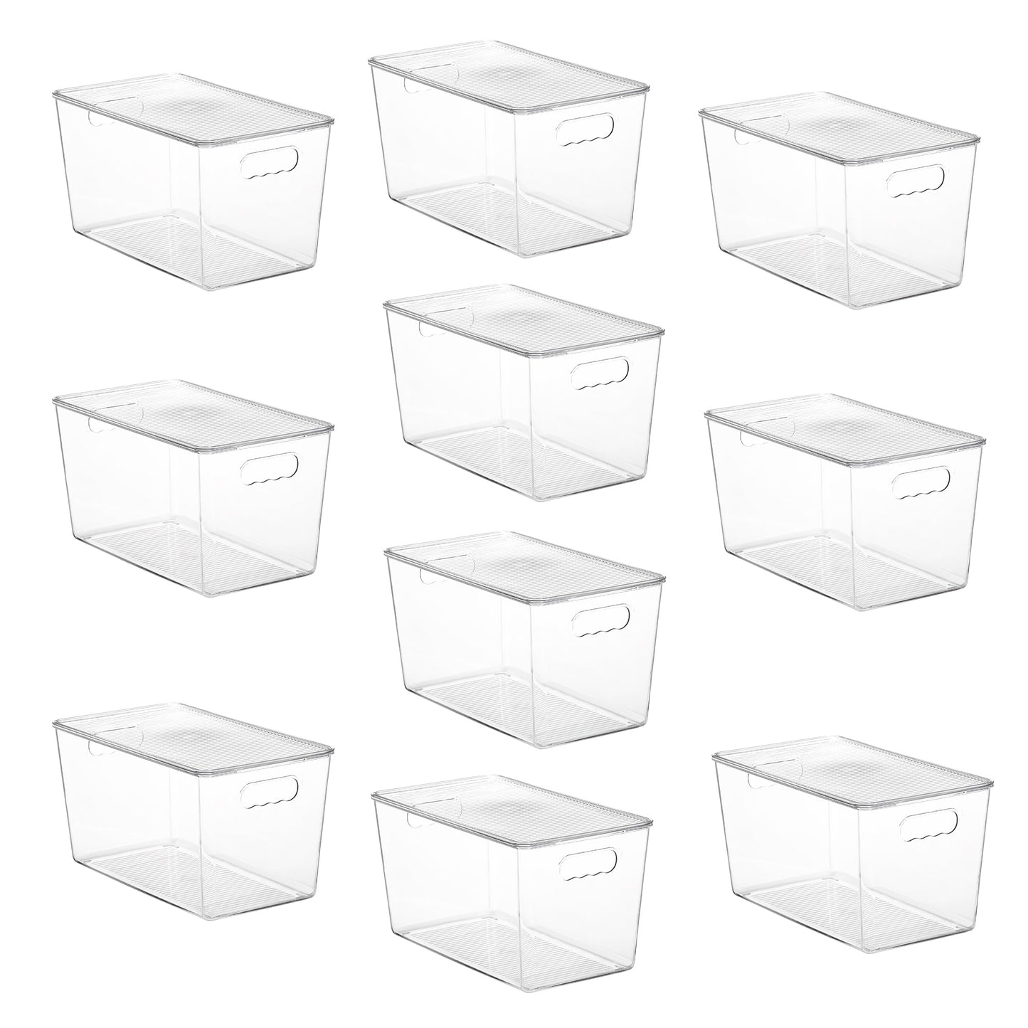 Stackable Storage Bins with Lids