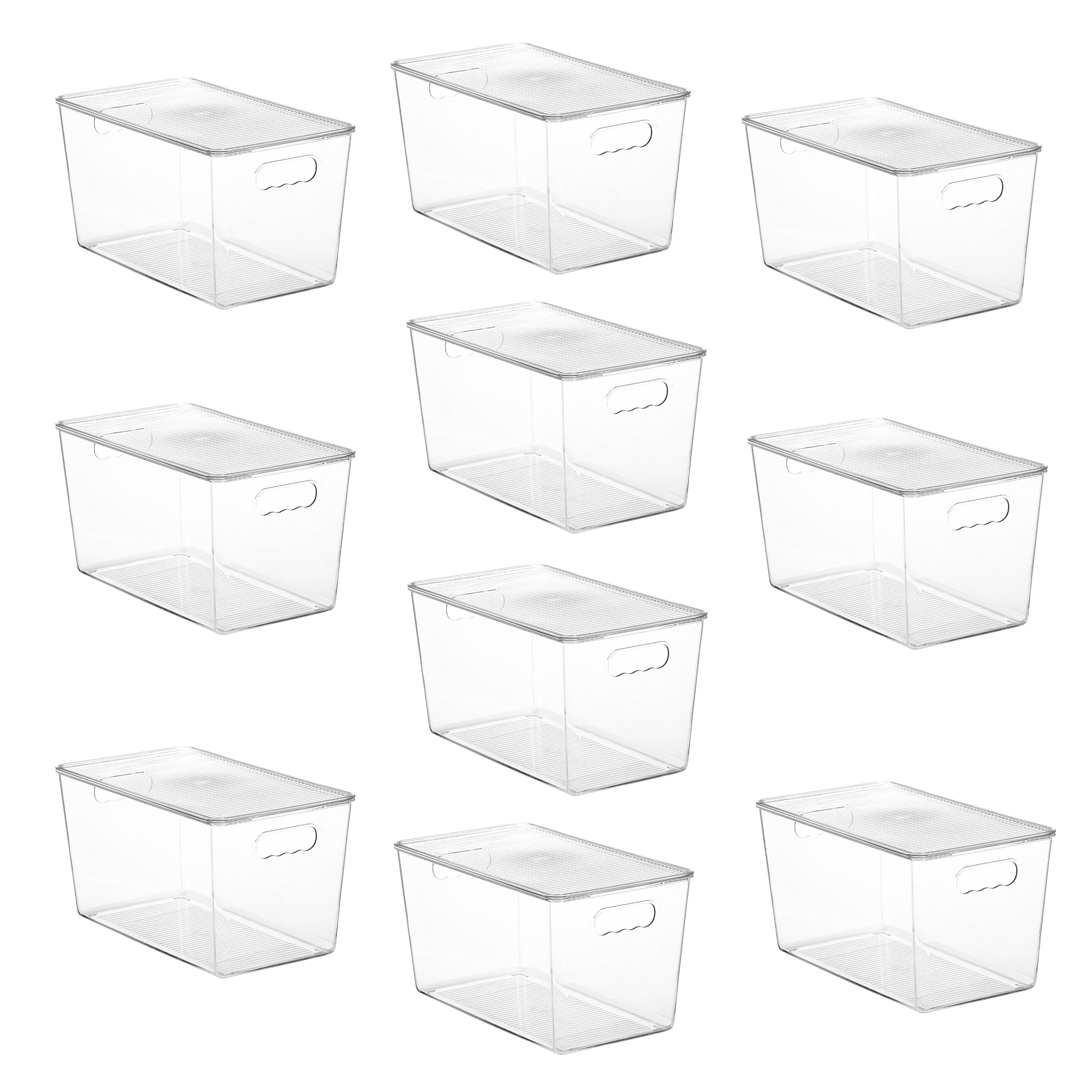 Stackable Storage Bins with Lids