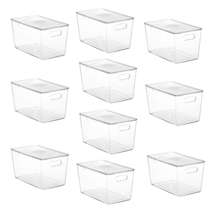 Stackable Storage Bins with Lids