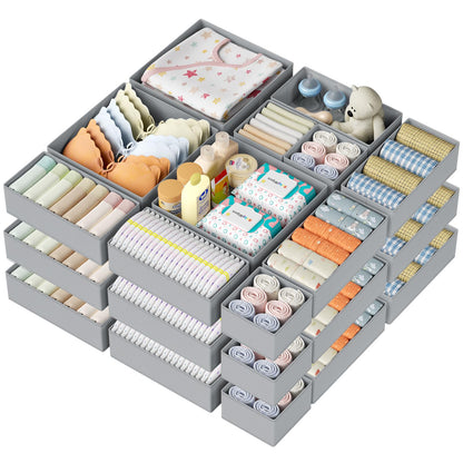 DIMJ Drawer Organizer Clothes Storage 24 Pack