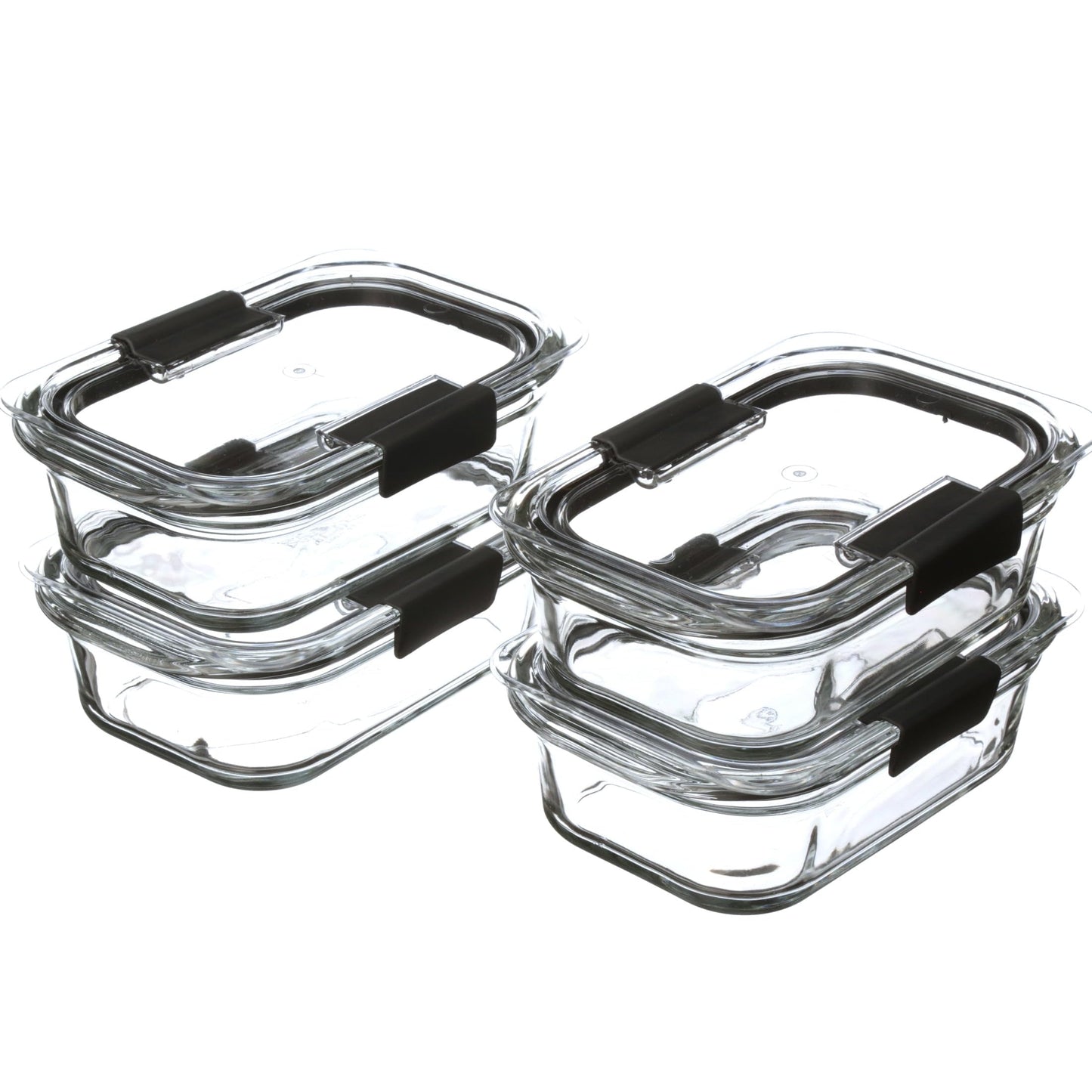 Glass Food Storage Containers Set of 9, Leak-Proof, BPA-Free, Clear