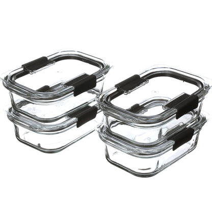 Glass Food Storage Containers Set of 9, Leak-Proof, BPA-Free, Clear