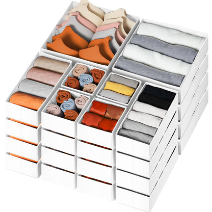 Drawer Organizer 12 Pack Foldable Fabric Closet Storage Bins Underwear Socks Bra Tie Organizer