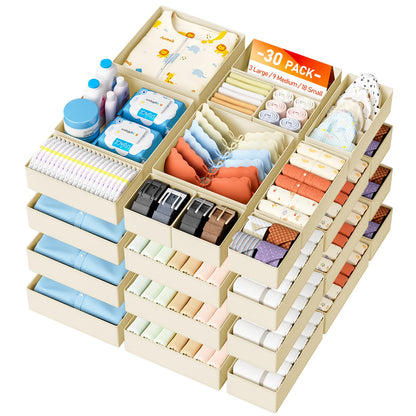 DIMJ Drawer Organizer Clothes Storage 24 Pack