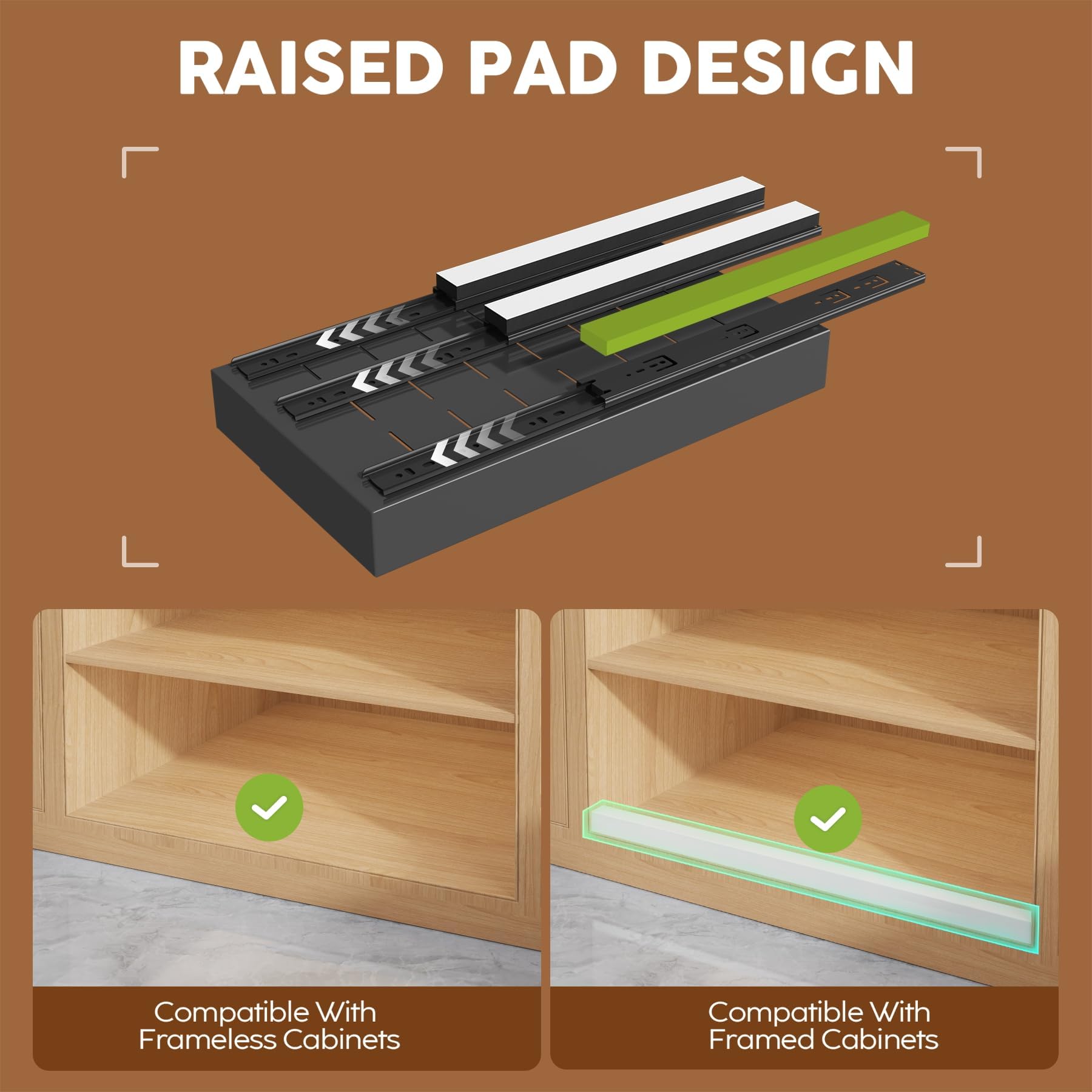 Pull Out Cabinet Organizer Slide Out Drawer Kitchen Cabinet Storage Rack Upgrade Rails System