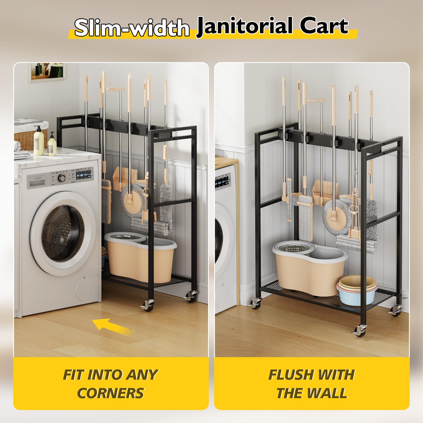 BORISI Broom and Mop Holder