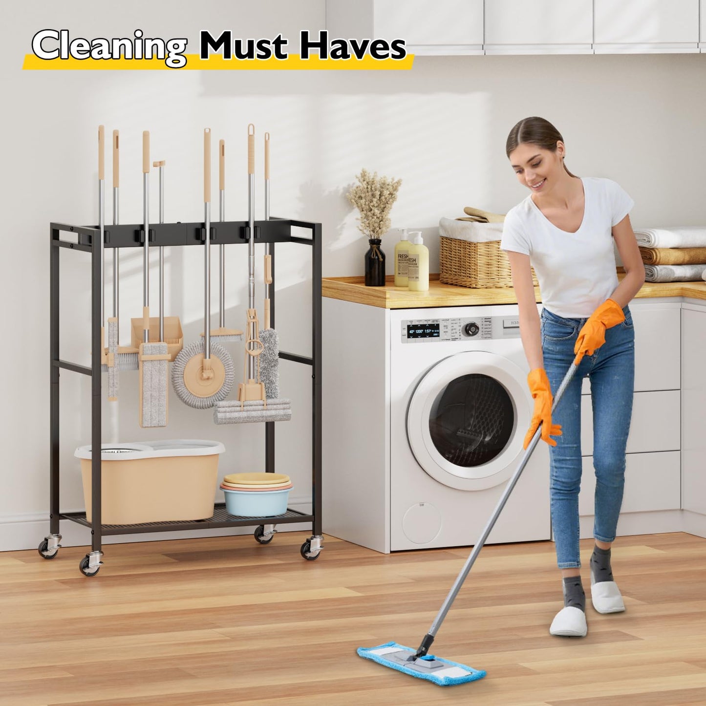 BORISI Broom and Mop Holder