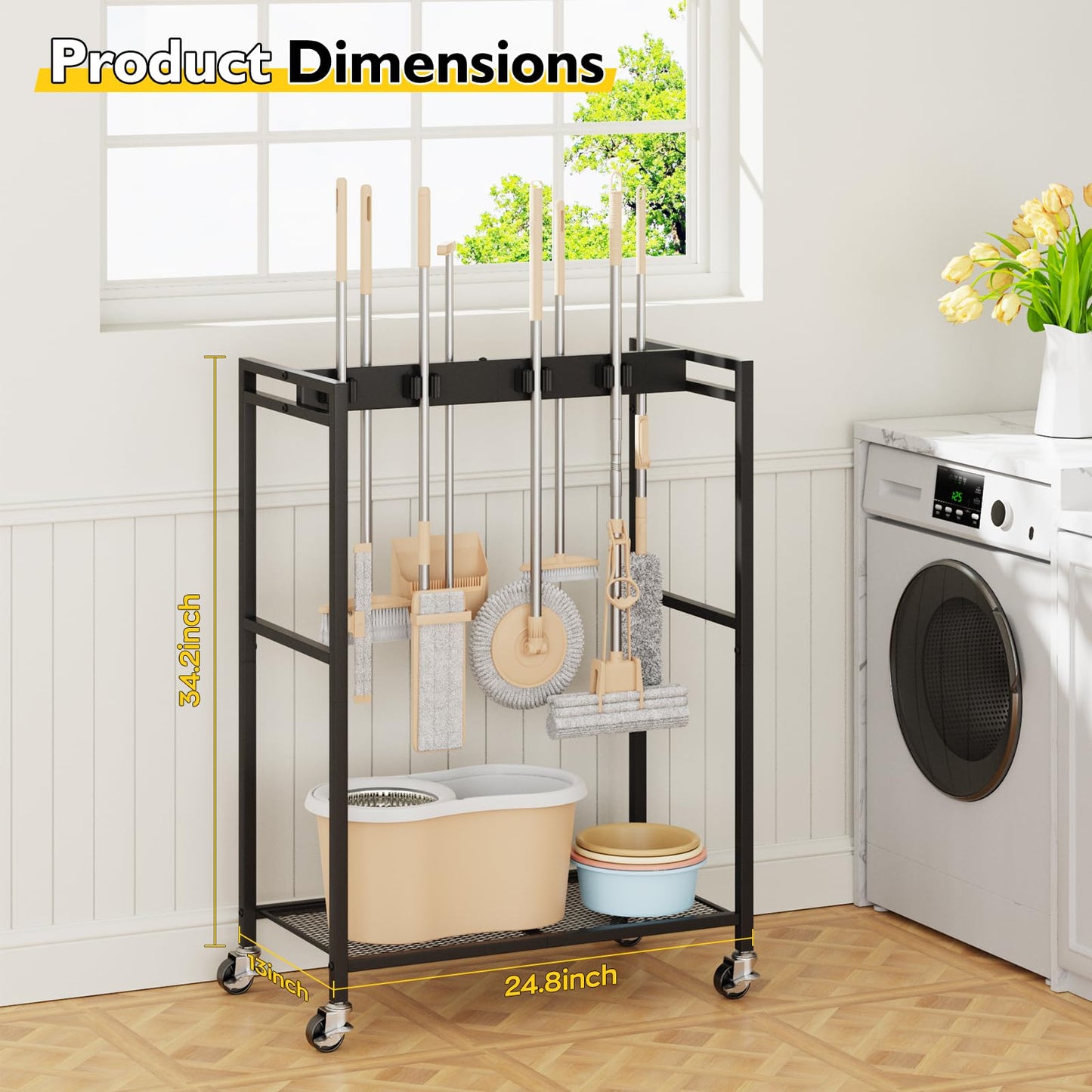 BORISI Broom and Mop Holder