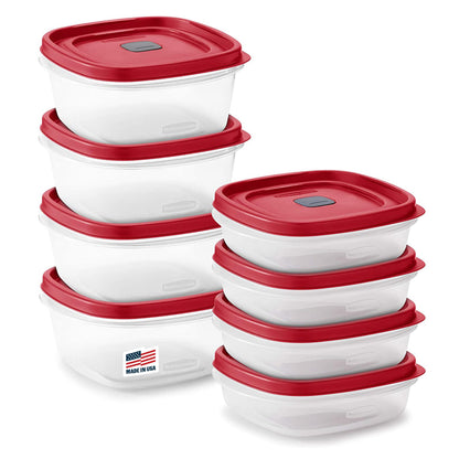 Food Storage Containers Set, 22-Piece Rectangle & Square with Lids
