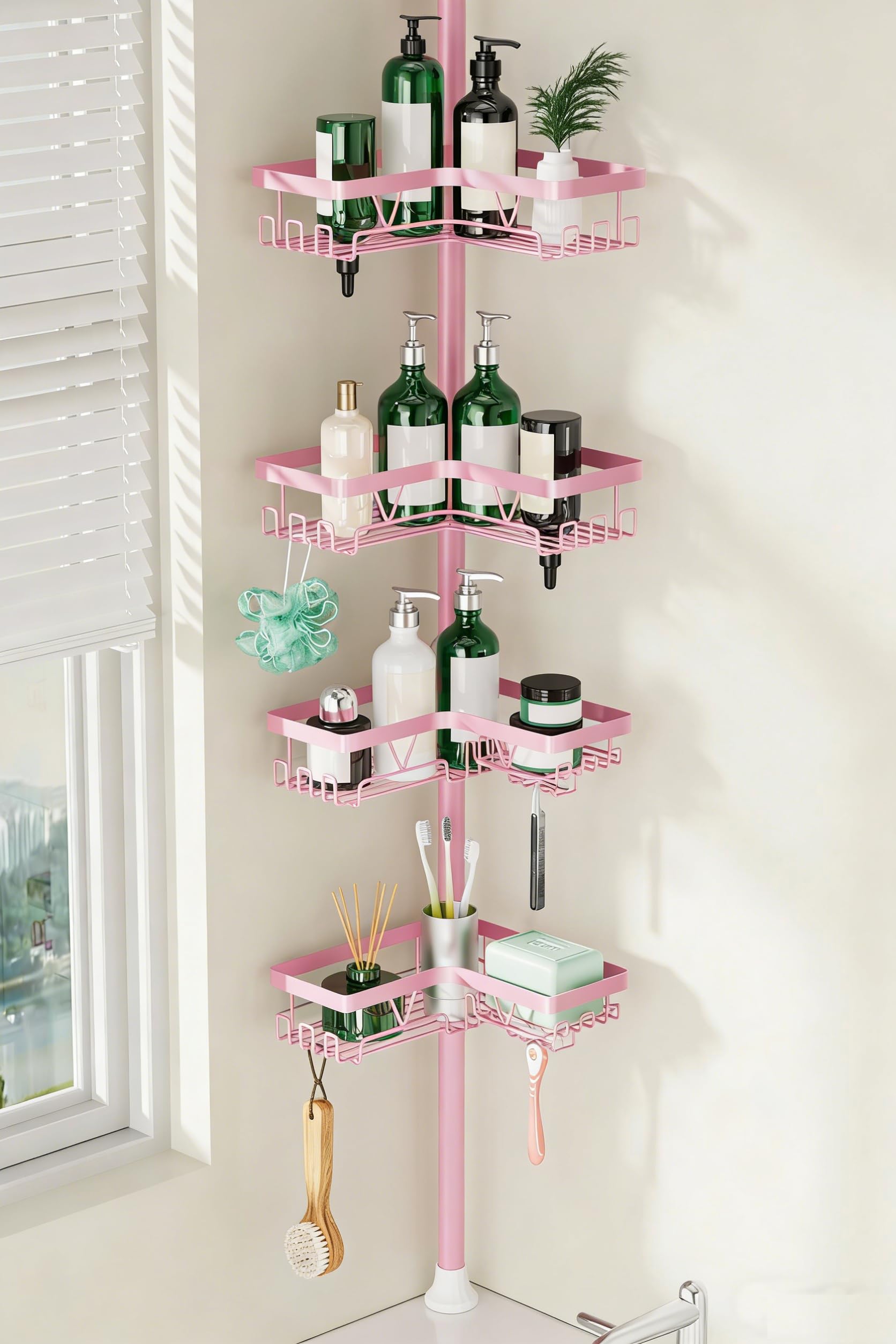 DAOYA Corner Shower Caddy Tension Pole