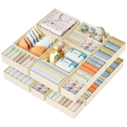 DIMJ Drawer Organizer Clothes Storage 24 Pack